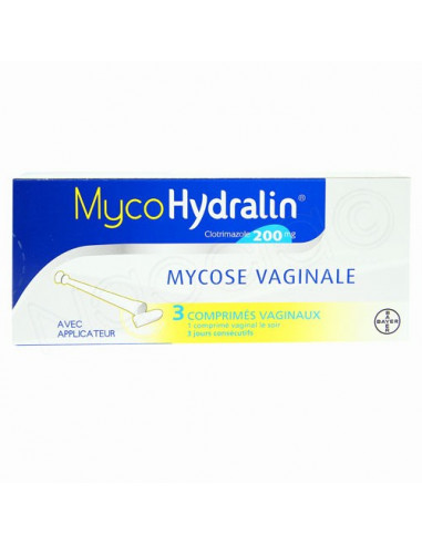 Mycohydralin 200mg mycose vaginale 3 comprimés vaginaux