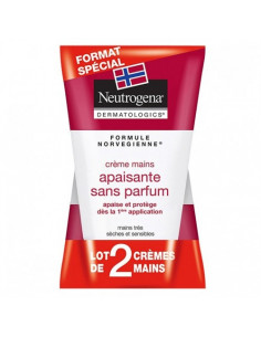 Neutrogena Crème Mains Apaisante sans Parfum. Lot 2x50ml