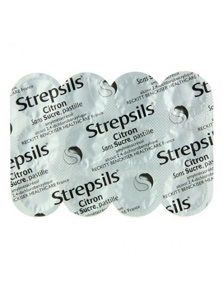 Strepsils Citron Sans Sucre Mal de gorge 24 pastilles à sucer Strepsils - 2