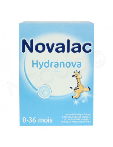 Novalac Hydranova Poudre solution buvable réhydratation. 10 Sachets de 65g - ACL 4444030