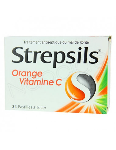 Strepsils Orange Vitamine C 24 pastilles à sucer