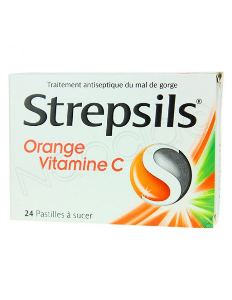 Strepsils Orange Vitamine C 24 pastilles à sucer