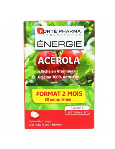 Forté Pharma Energie Acérola - 60 comprimés - format 2 mois