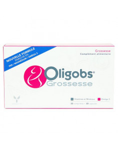 Oligobs Grossesse Nouvelle Formule Fer Magnésium Oméga 3. 30 comprimés + 30 capsules