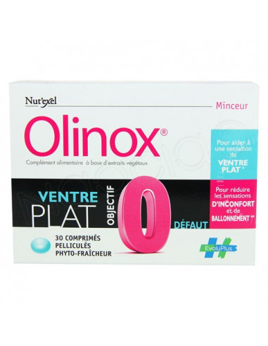 Olinox Ventre Plat Objectif 0 Défaut. 30 comprimés