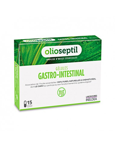 Olioseptil Gastro-Intestinal. 15 Gélules transit et digestion