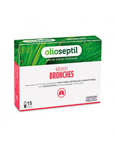 Olioseptil Bronches. 15 Gélules fonctionnement des voies respiratoires