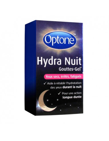 Optone Hydra Nuit Gouttes-Gel Yeux Secs Irrités Fatigués. 10ml -