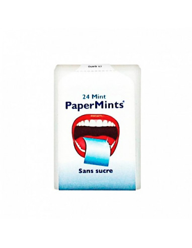 PaperMints Feuilles à la Menthe Sans Sucre. 24 feuilles