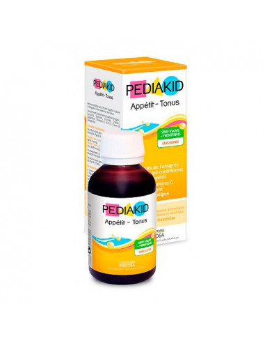 Pediakid Appétit-Tonus stimule l'appétit réduit la fatigue goût framboise. 125ml -