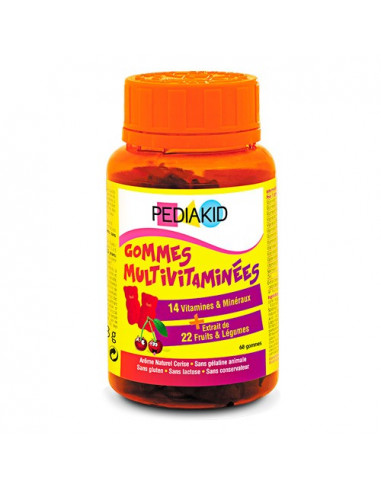 Pediakid Gommes Multivitaminées Fatigue & Défenses Immunitaires. x60