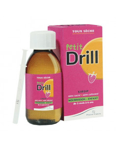 Petit Drill Sirop Toux Sèche Nourrisson - Enfant. 125ml + pipette