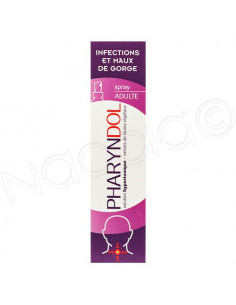 Pharyndol Adulte Spray Infections & Maux de Gorge. 30ml ingrédients 100 % naturels