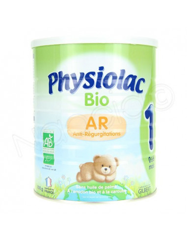 Physiolac Bio AR Lait 1er âge 0 à 6 mois 800g - ParaArchange Pharmacie en  ligne