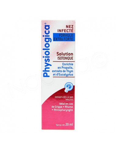 Physiologica Solution Isotonique Nez Infecté Formule Extra Forte. Spray 20ml