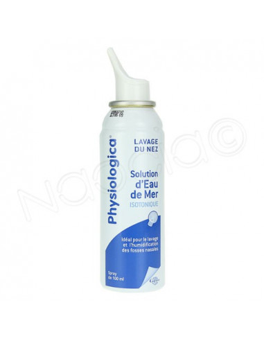 Physiologica Lavage du Nez Solution d'Eau de Mer Isotonique Spray 100ml -  Archange-pharma