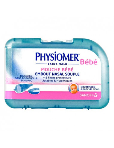 Physiomer - Mouche bébé : hygiene nasal du nourrisson - Embout souple