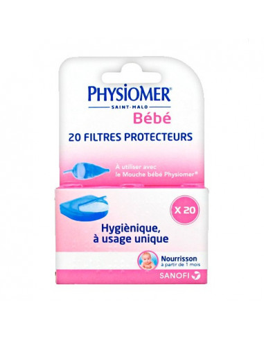 Physiomer Bébé Filtres Protecteurs Mouche-Bébé Souple. x20 - pratique & hygiénique