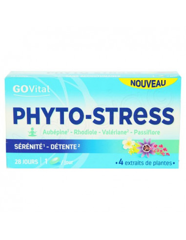 GoVital Phyto-Stress Sérénité Détente Sans Accoutumance. 28 gélules
