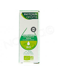 Phytosun arôms Huile Essentielle Eucalyptus Radié Bio. 10ml - pure et naturelle/HEBBD