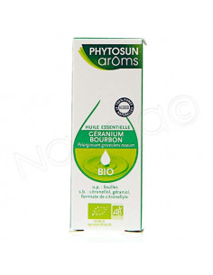 Phytosun arôms Huile Essentielle Géranium Bourbon Bio. 10ml - pure et naturelle/HEBBD