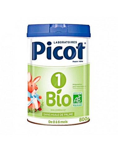 Picot 1 Bio Préparation en poudre 0-6 Mois. 800g : riche en Oméga 3