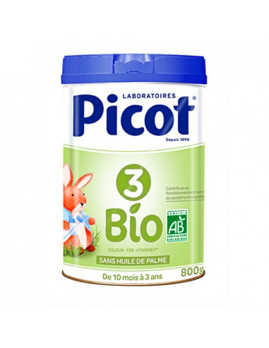 Picot 3 Bio Préparation de suite en poudre 10-36 Mois. 800g - riche en vitamines et sels minéraux