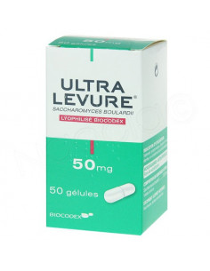 Ultra Levure 50 mg. Boite 50 gélules