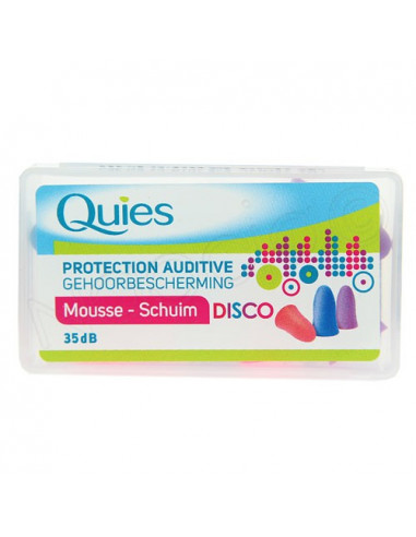 Quies Protection Auditive Mousse Disco. 3 paires