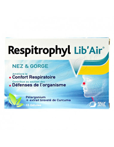 Respitrophyl Lib'Air Nez & Gorge. 15 gélules - rhume & fatigue