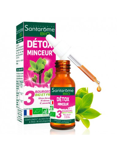 Santarome Bio Détox Minceur. 30ml - Bourgeons de bouleau frêne et cassis - BIO