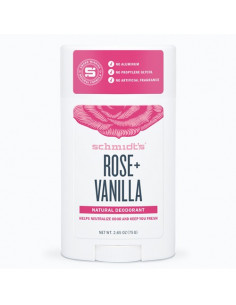 Schmidt's Rose + Vanille Déodorant Naturel. Stick 75g