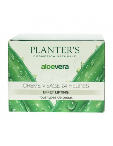 Planter's Aloe Vera Crème visage 24h Effet lifting. pot 50ml