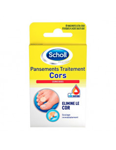 Scholl Pansements Traitement Cors. x8 - traitement corricide à l'acide salicylique