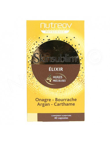 Nutreov Skinsublim Elixir 4 huiles précieuses. 40 capsules