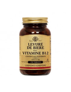 Solgar Levure de bière avec Vitamine B12 sans sucre. 250 tablets