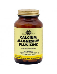 Solgar Calcium Magnésium plus Zinc. 100 comprimés - renforcement osseux