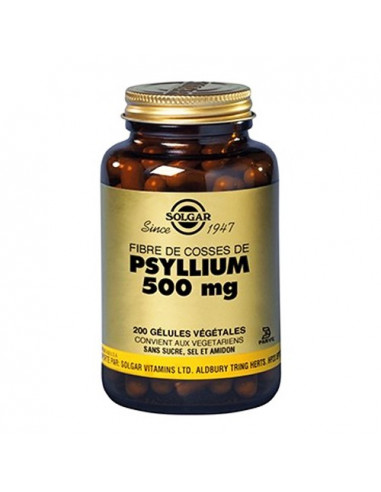 Solgar Psyllium 500mg. 200 gélules végétales