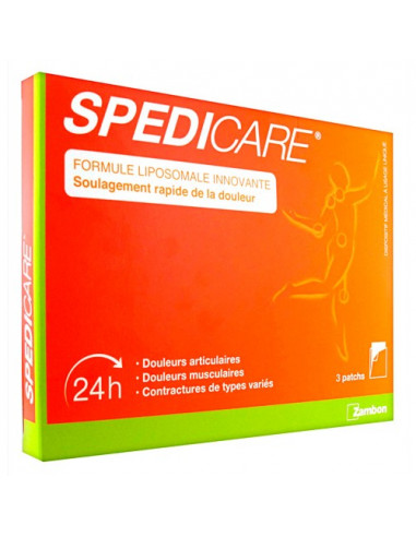 Spedicare 24h : patchs contre les douleurs. Boite de 3 - douleurs et contractures