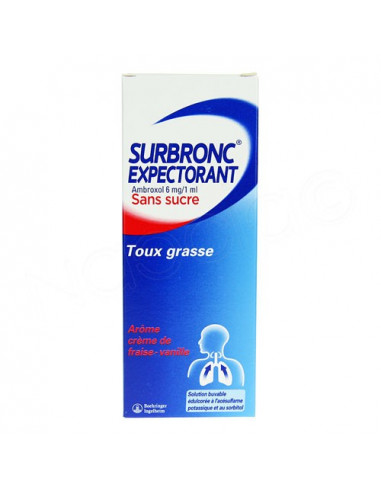 Surbronc Expectorant Sans Sucre Toux Grasse. Flacon 100ml
