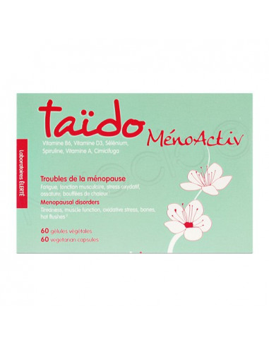 Taïdo MénoActiv. 60 gélules alternative aux Traitements Hormonaux de la Ménopause