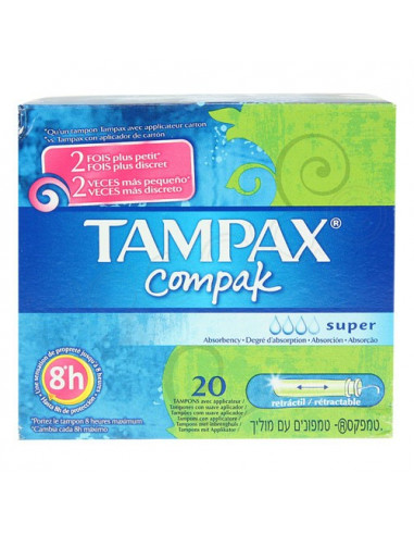 TAMPAX Tampon périodique compak super. Boîte de 20 tampons - ACL 4677202