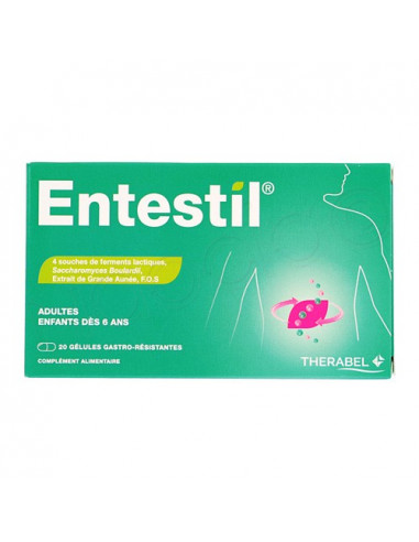Therabel Entestil Microbiote. 20 gélules confort intestinal & troubles digestifs