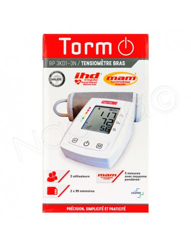 Torm Tensiomètre de bras oscillométrique BP 3KD1-3N