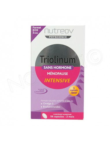 Triolinum Sans Hormone Intensive Ménopause. 56 capsules - 2 mois
