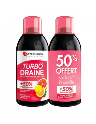 offre Forté Pharma Turbo Draine Goût Agrumes. Lot 2x500ml