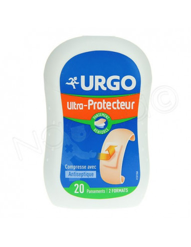 Urgo Ultra-protecteur Pansement renforcé avec compresse antiseptique x20