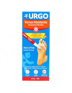 Urgo Verrues Résistantes Traitement à l'Acide Mains et Pieds. x1 stylo