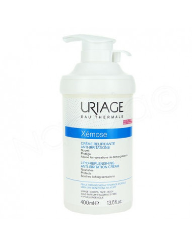 Uriage Xémose Crème Relipidante Anti-irritations. 400ml