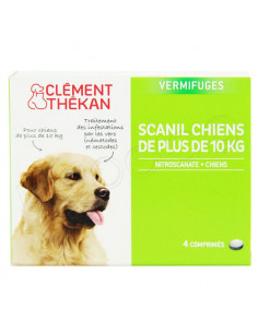 Scanil Vermifuges Chiens +10kg. 4 comprimés